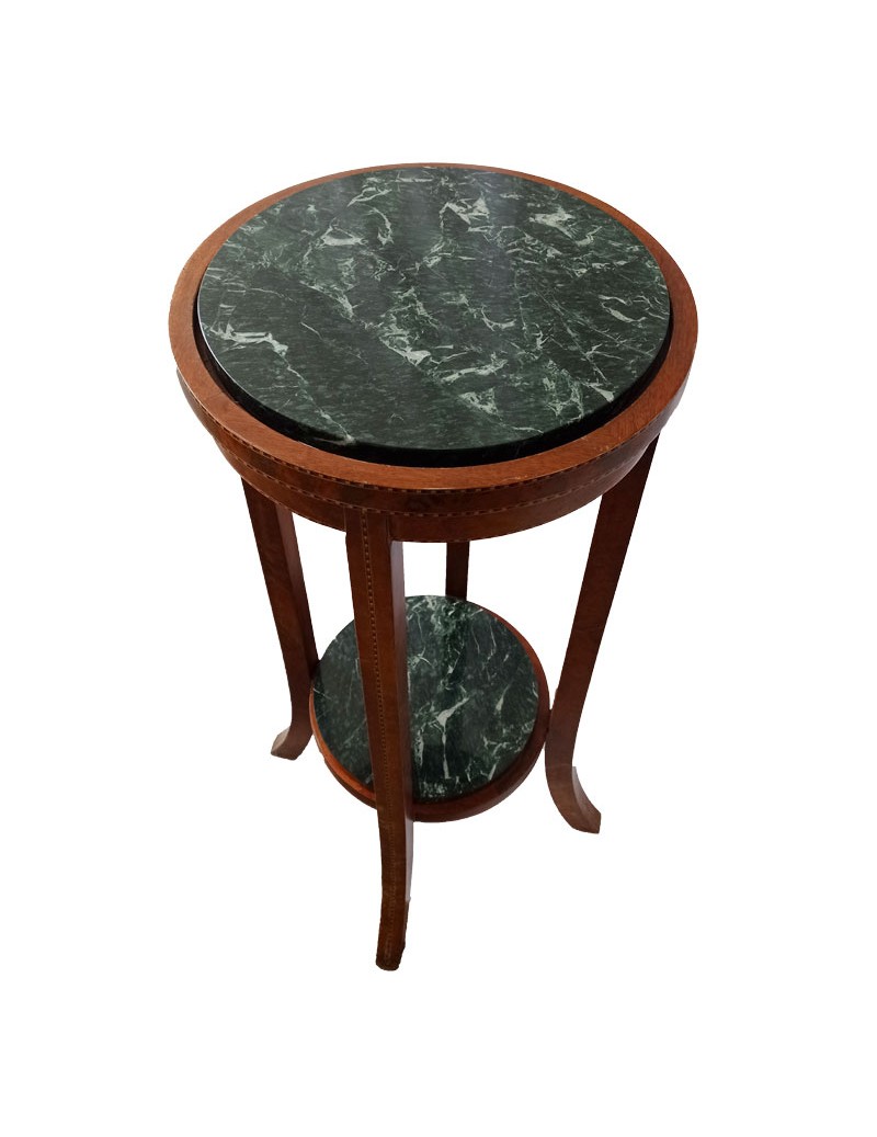 Mesa columna con mármol